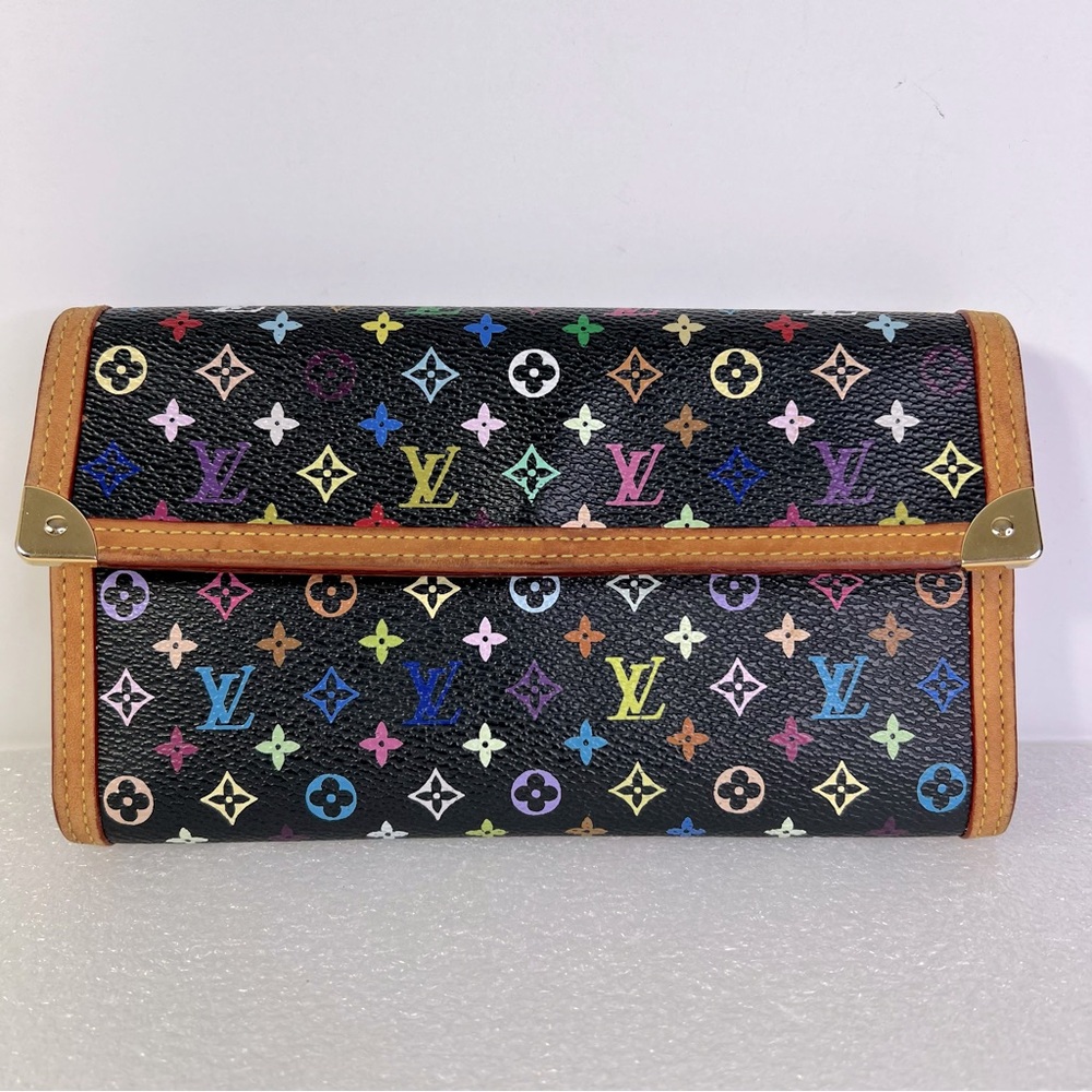 Louis Vuitton Murakami Monogram Multicolor Porte Tresor International Wa…